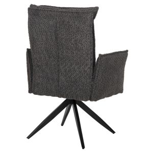 Dining chair Zorin gray fabric-black metal base 64x66x94.5hcm Hm9846.03