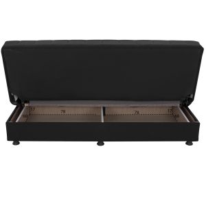 Three-seater sofa Andri with black fabric Hm3239,01