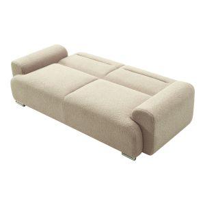 Three-seater sofa Harmonious beige boucle 223x42x114cm