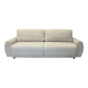 Триместен разтегателен диван Hungie с плат в бежов цвят 250x92x89см