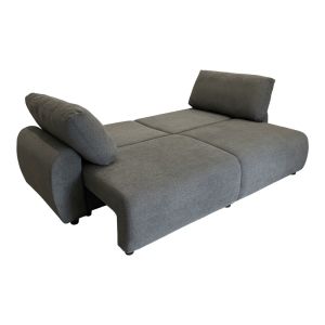 Триместен разтегателен диван Hungie с плат в сив цвят 250x92x89см