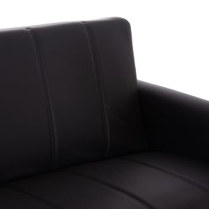 Триместен разтегателен диван с място за съхранение Nikko Hm3292.11 черен Pu 207x80x82hсм.