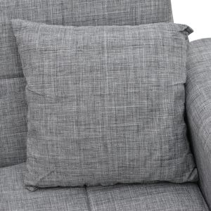 Триместен разтегателен диван с ракла Modesto сив текстил 215x85x80cm