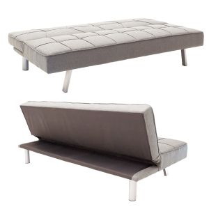 Three-seater sofa bed Travis with gray textile fabric 175x83x74cm
