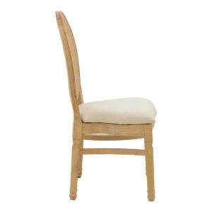 Garden dining chair Canco rubber wood-natural rattan 50x55x98cm