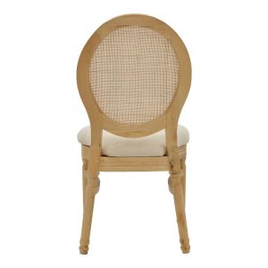 Garden dining chair Canco rubber wood-natural rattan 50x55x98cm