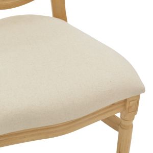 Garden dining chair Canco rubber wood-natural rattan 50x55x98cm
