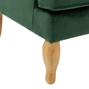 Тъмно зелено кресло дамаска кадифе Granny Valentia Chesterfield Polina2 73x77x100cm