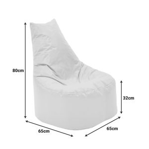 Armchair - pouf Norm Pro, waterproof, beige, 65x65x80 cm