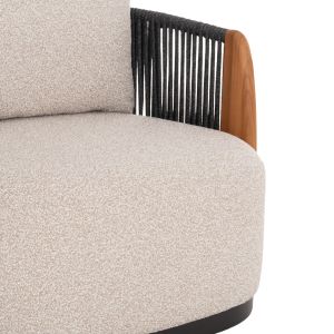 Armchair Augustus Sm6454.01 gray aluminum - rope - olefin 88x85x83h