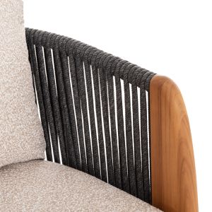 Armchair Augustus Sm6454.01 gray aluminum - rope - olefin 88x85x83h