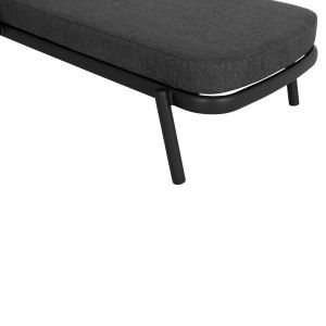 Aurora armchair Sm6419.01, aluminum, ivory color - beige cushions 122.5x93.5x73h