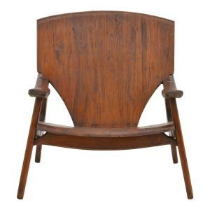 Armchair Brazin dark brown teak 72x71x77cm