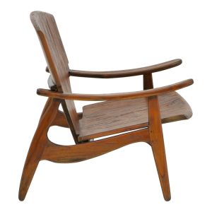 Armchair Brazin dark brown teak 72x71x77cm