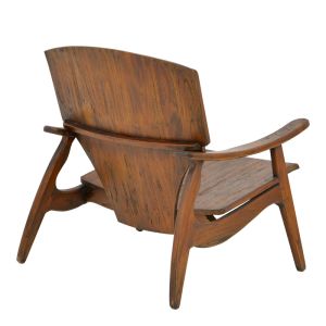 Armchair Brazin dark brown teak 72x71x77cm