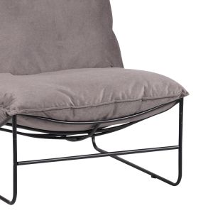 Chopie armchair gray fabric-black leg 77x90x83cm
