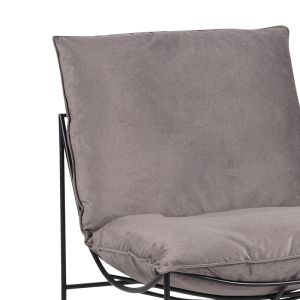 Chopie armchair gray fabric-black leg 77x90x83cm