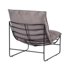 Chopie armchair gray fabric-black leg 77x90x83cm