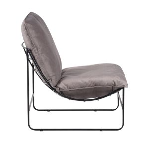 Chopie armchair gray fabric-black leg 77x90x83cm