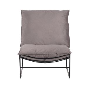 Chopie armchair gray fabric-black leg 77x90x83cm
