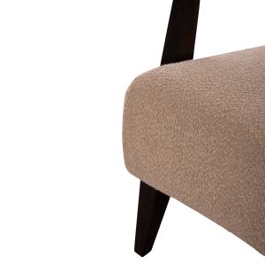 Armchair Cintia Sm9966, mahogany wood, black-cream-white cushions, 65x75x60cm.