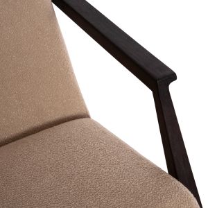 Armchair Cintia Sm9966, mahogany wood, black-cream-white cushions, 65x75x60cm.