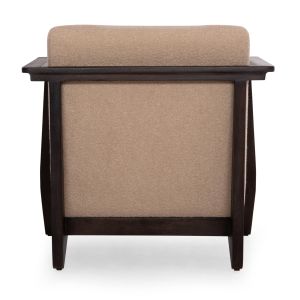 Armchair Cintia Sm9966, mahogany wood, black-cream-white cushions, 65x75x60cm.