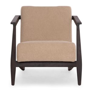 Armchair Cintia Sm9966, mahogany wood, black-cream-white cushions, 65x75x60cm.