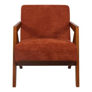 Garifa armchair with terracotta fabric and walnut legs 79x75x75 cm
