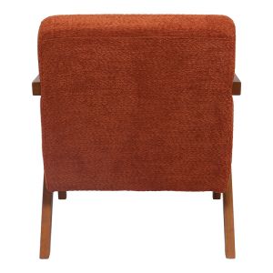 Garifa armchair with terracotta fabric and walnut legs 79x75x75 cm