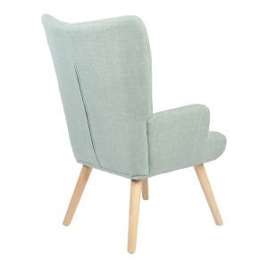 Gerlina armchair with mint fabric and natural legs 71x64x94 cm