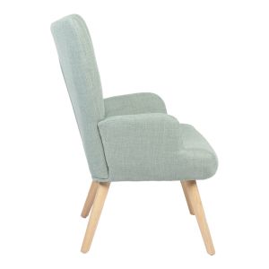 Gerlina armchair with mint fabric and natural legs 71x64x94 cm