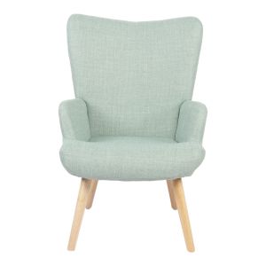 Gerlina armchair with mint fabric and natural legs 71x64x94 cm
