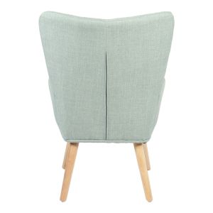 Gerlina armchair with mint fabric and natural legs 71x64x94 cm