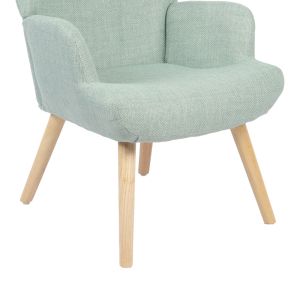 Gerlina armchair with mint fabric and natural legs 71x64x94 cm