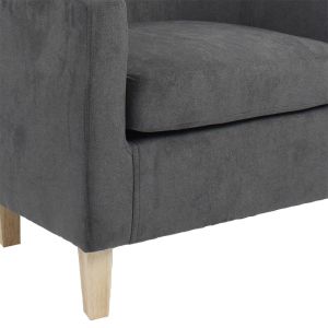 Joyful armchair, anthracite-natural fabric, 71x71x81cm