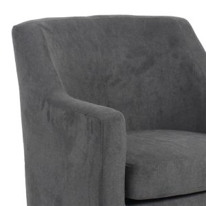 Joyful armchair, anthracite-natural fabric, 71x71x81cm