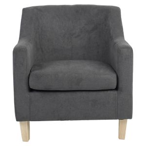 Joyful armchair, anthracite-natural fabric, 71x71x81cm