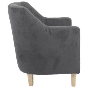 Joyful armchair, anthracite-natural fabric, 71x71x81cm