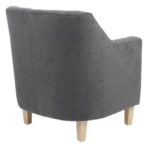 Joyful armchair, anthracite-natural fabric, 71x71x81cm