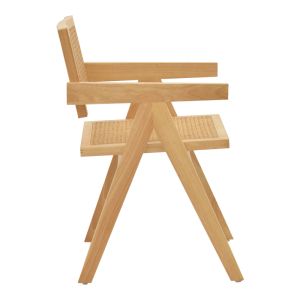Armchair Kalen natural rubber wood 52x59x79cm