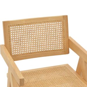 Armchair Kalen natural rubber wood 52x59x79cm