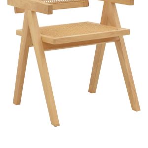 Armchair Kalen natural rubber wood 52x59x79cm
