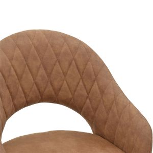 Armchair Macie antique brown-black fabric 58x50x85cm