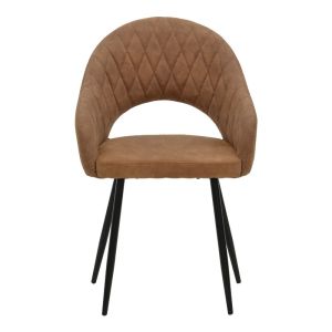 Armchair Macie antique brown-black fabric 58x50x85cm