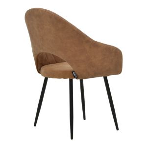 Armchair Macie antique brown-black fabric 58x50x85cm