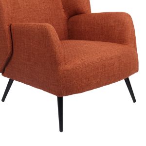Mareta armchair with terracotta and black legs 83x80x99cm
