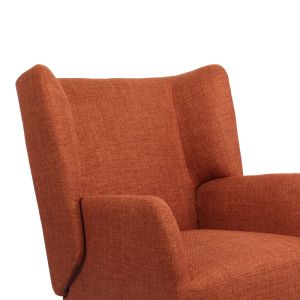 Mareta armchair with terracotta and black legs 83x80x99cm