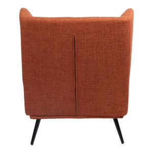 Mareta armchair with terracotta and black legs 83x80x99cm
