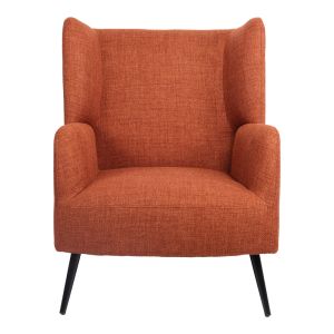 Mareta armchair with terracotta and black legs 83x80x99cm